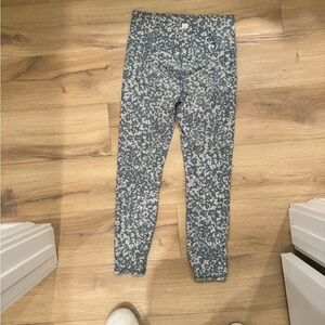 Vuori Blue and White Floral Leggings